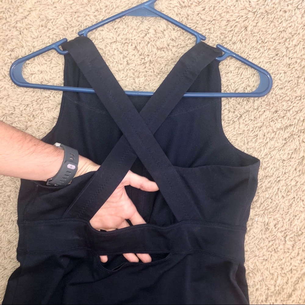 Athleta built in bra cross back dress